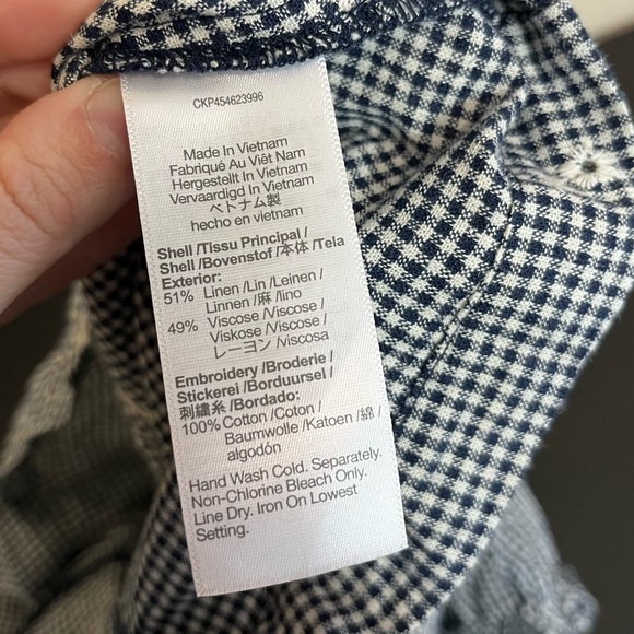 Madewell Embroidered Gingham Shirred Puff Sleeve Top - Picture 13 of 16